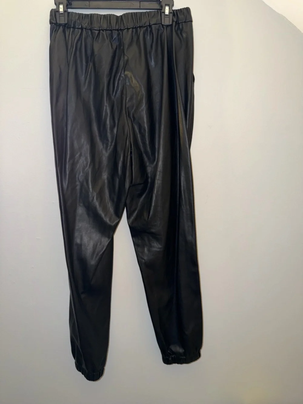 Z Supply Black Faux Leather Joggers - Picture 3 of 4